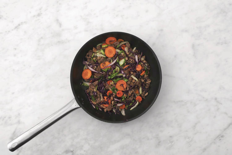 Start the stir fry