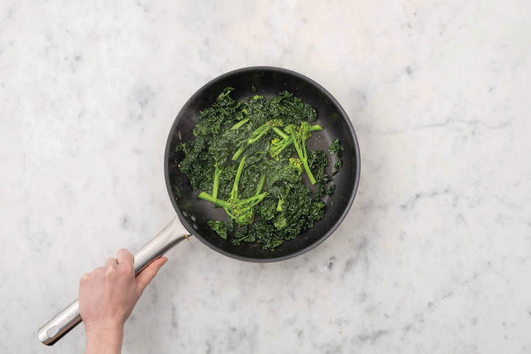 Sauté the greens