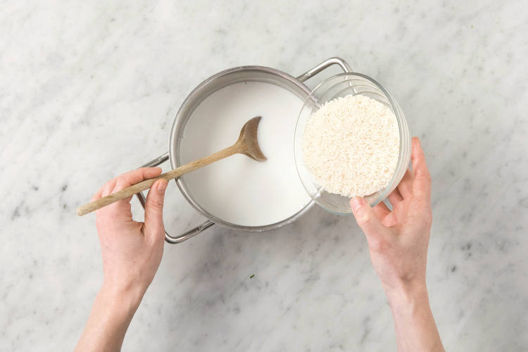Make the coconut rice