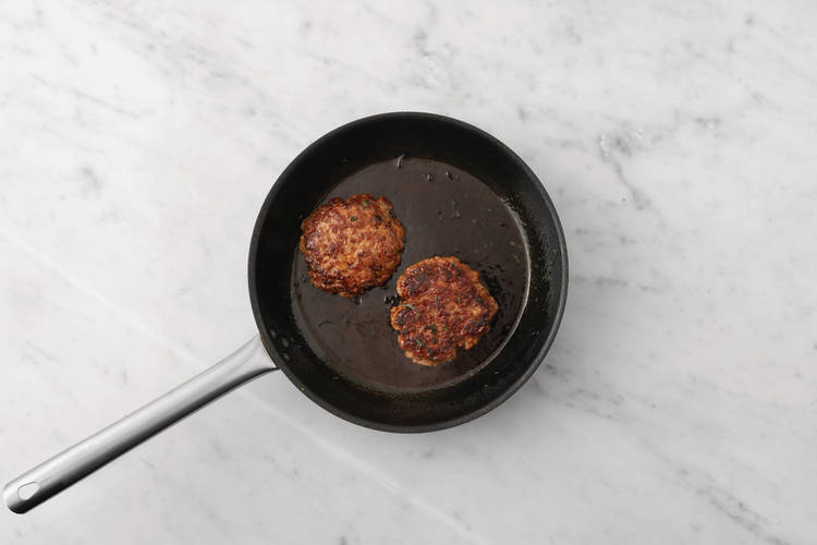 Cook the pork patties