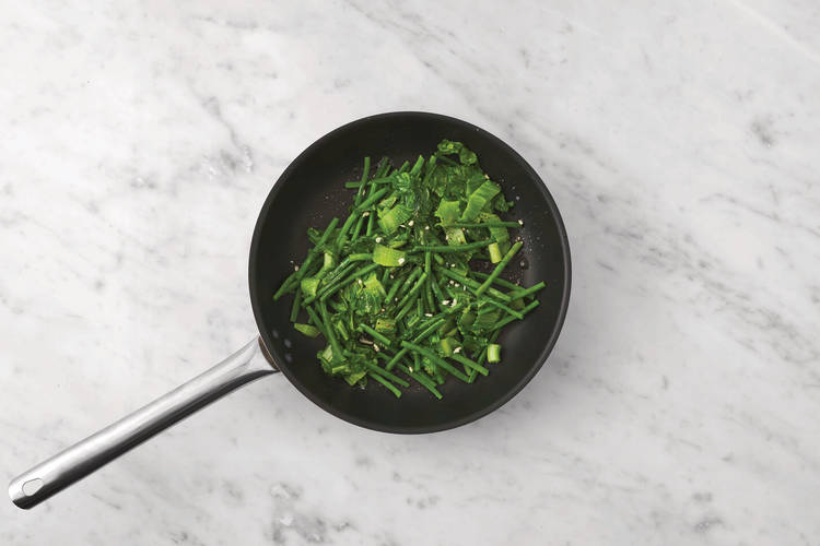 Cook the veggies