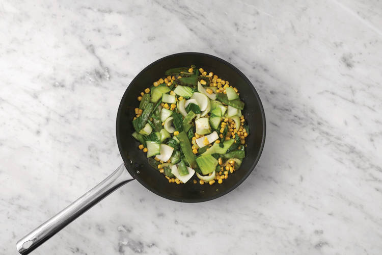 Cook the veggies