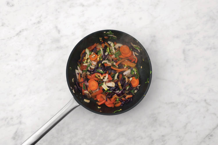 Cook the veggies 