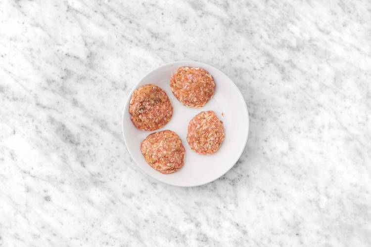 Make the pork patties