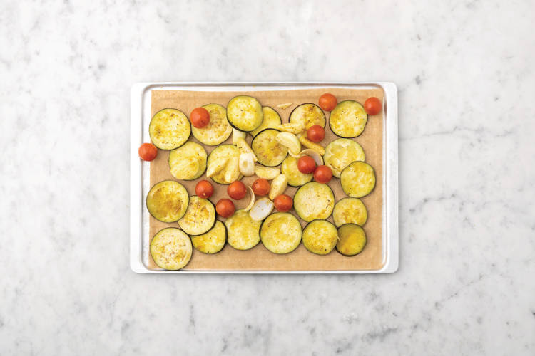 Roast the zucchini & tomato