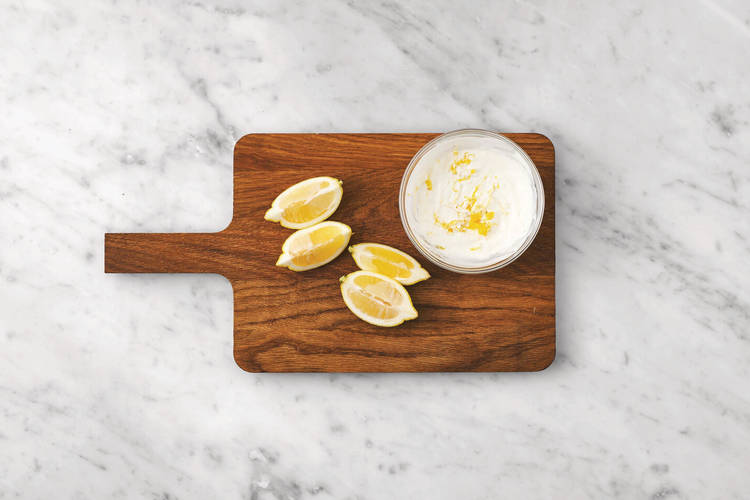 Make the lemon yoghurt