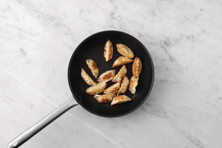 Cook the gyoza