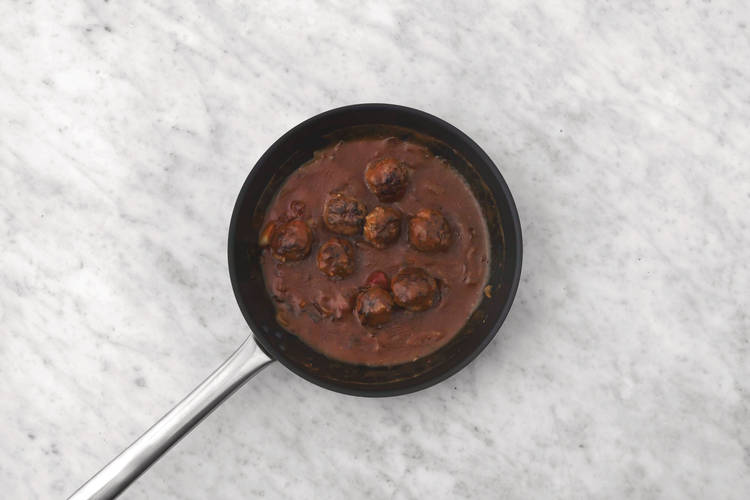 Cook the meatballs