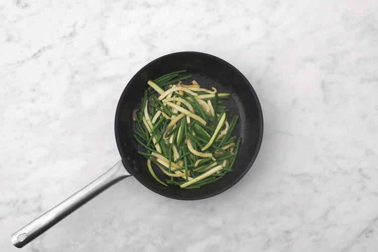 Sauté the greens