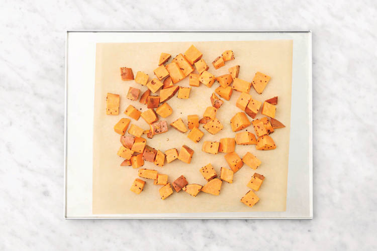 Roast the sweet potatoes
