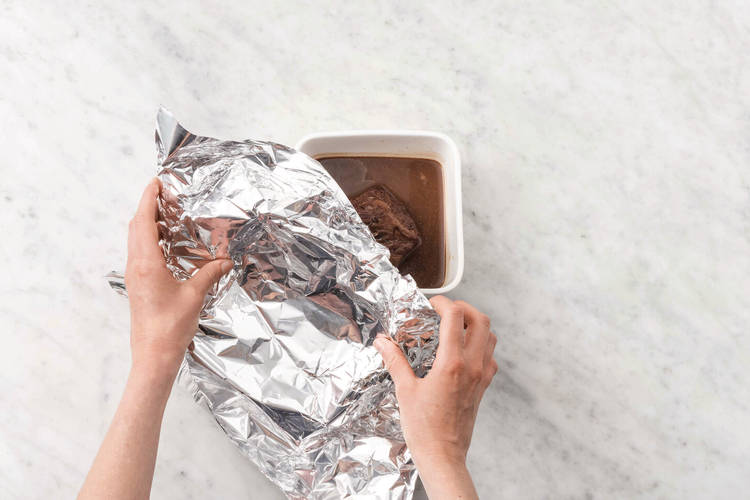 Bake the beef brisket