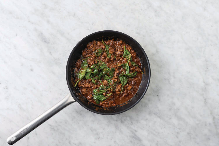 Cook the beef and pork filling