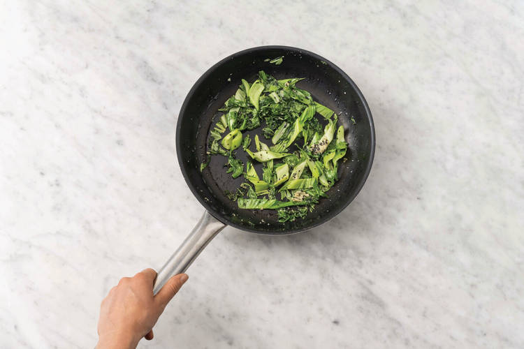 Cook the greens