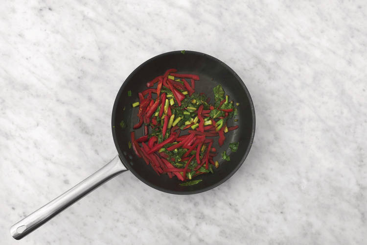Cook the veggies