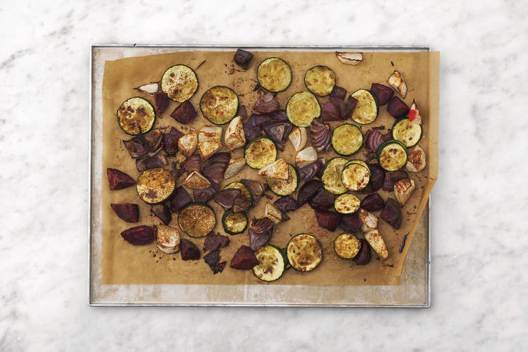Roast the veggies