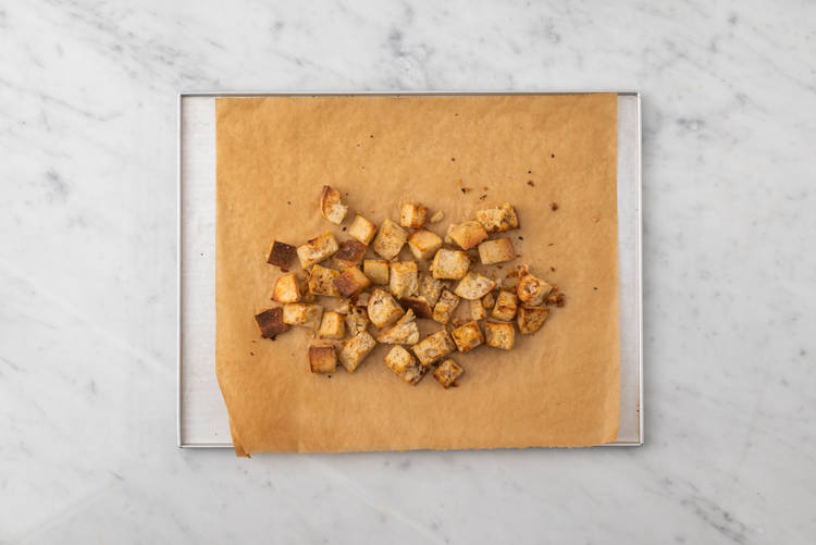 Bake the croutons