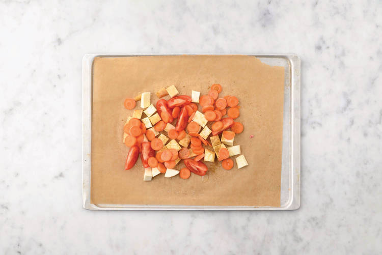 Roast the veggies