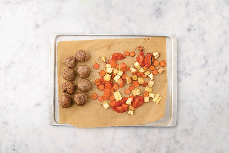 Bake the meatballs