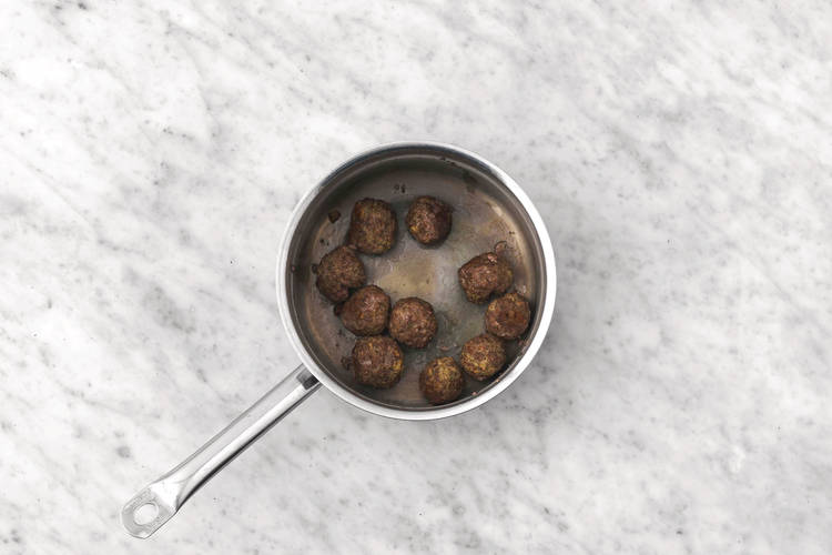Cook the meatballs