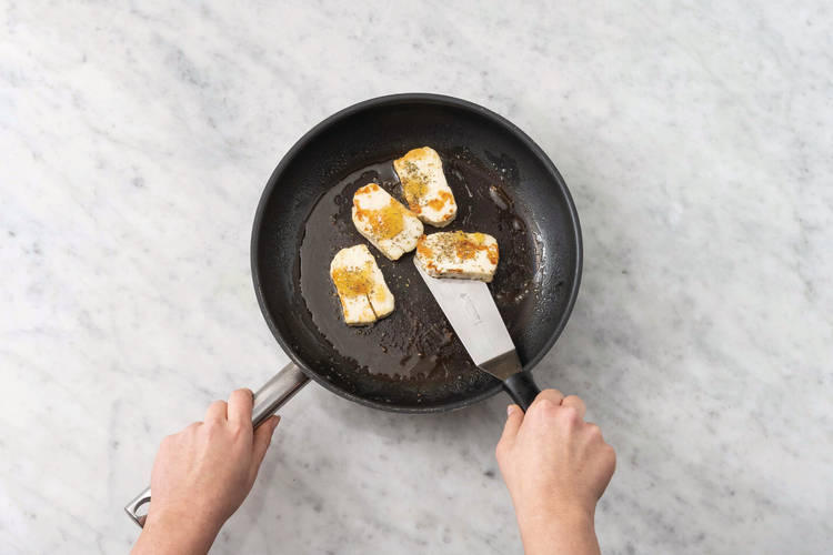 Cook the haloumi