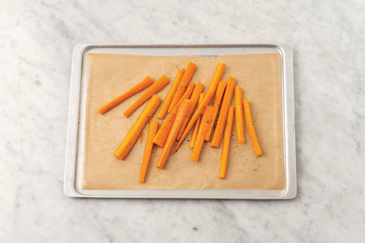 Cook the carrots & prosciutto