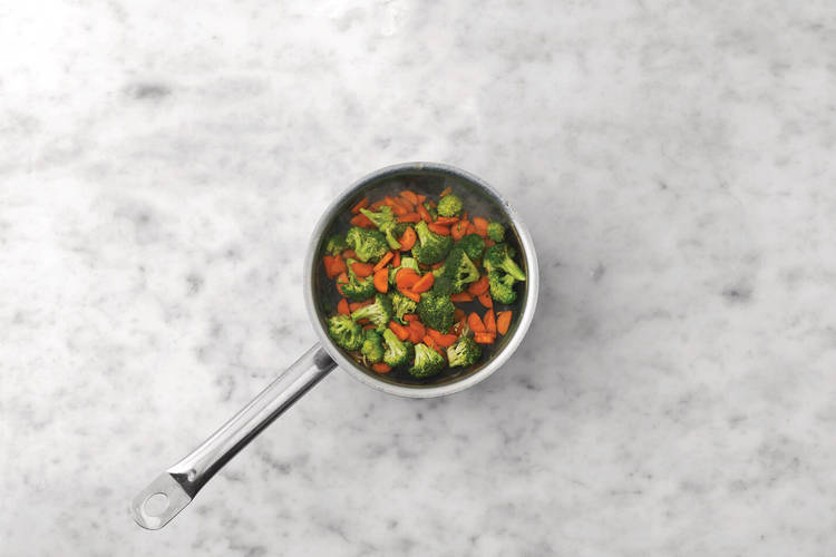 Cook the veggies