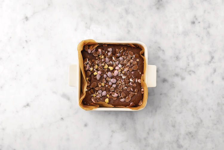 Bake the brownie