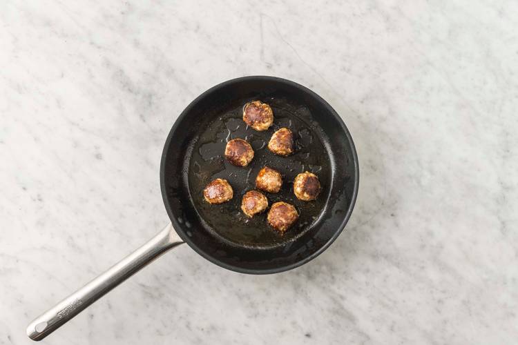 Cook the meatballs