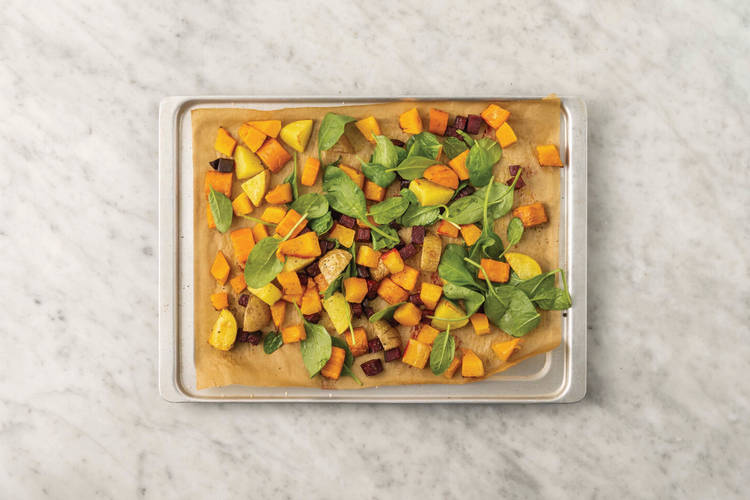 Toss the veggies