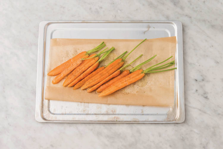 Roast the baby carrots