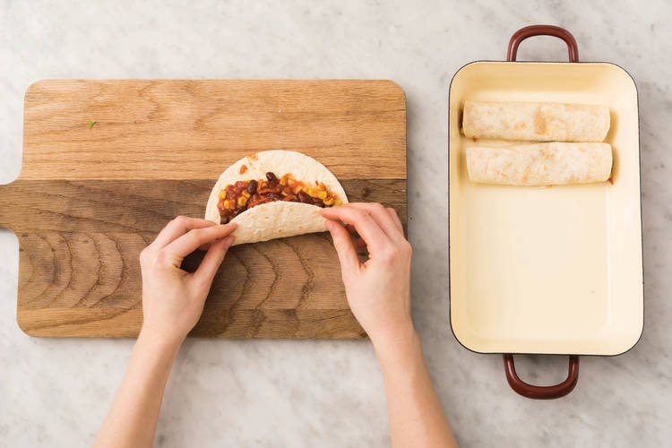 Grill the enchiladas 