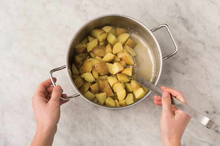Make the crushed potatoes