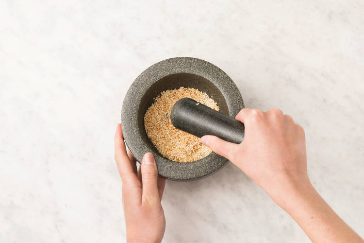 Make the sesame dressing