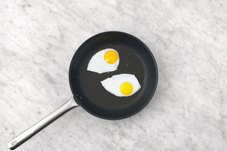 Cook the egg & pork