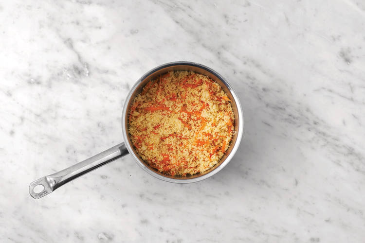 Make the carrot couscous