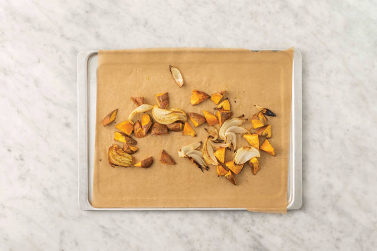 Roast the sweet potato 