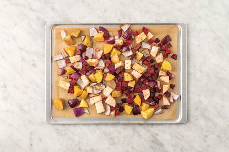 Roast the veggies