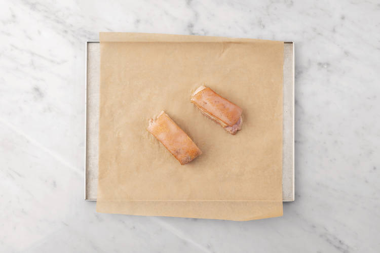 Roast the pork belly