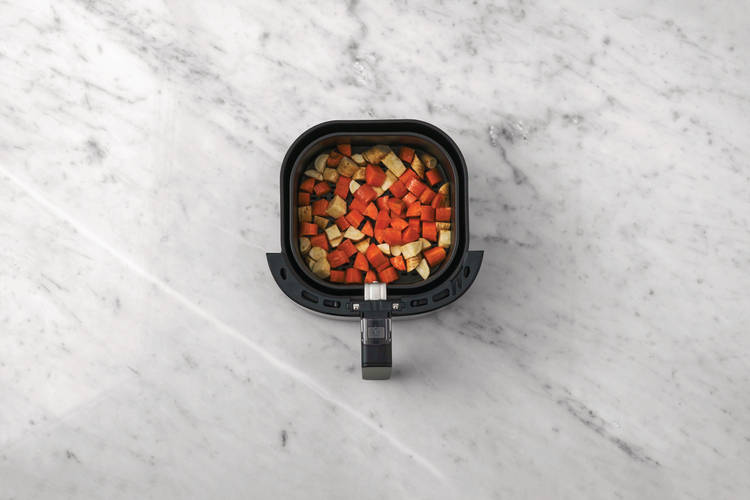 Airfry the veggies