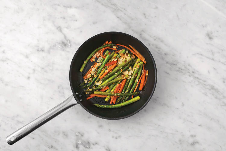 Cook the veggies
