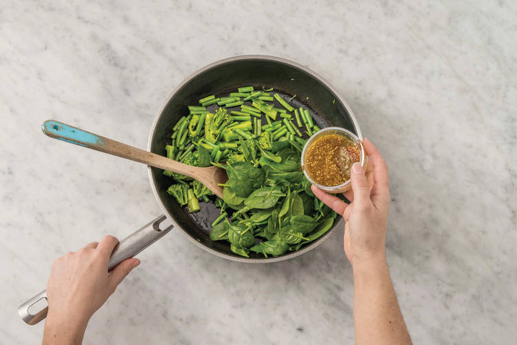 Cook the veggies