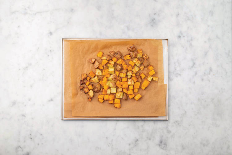 Roast the veggies
