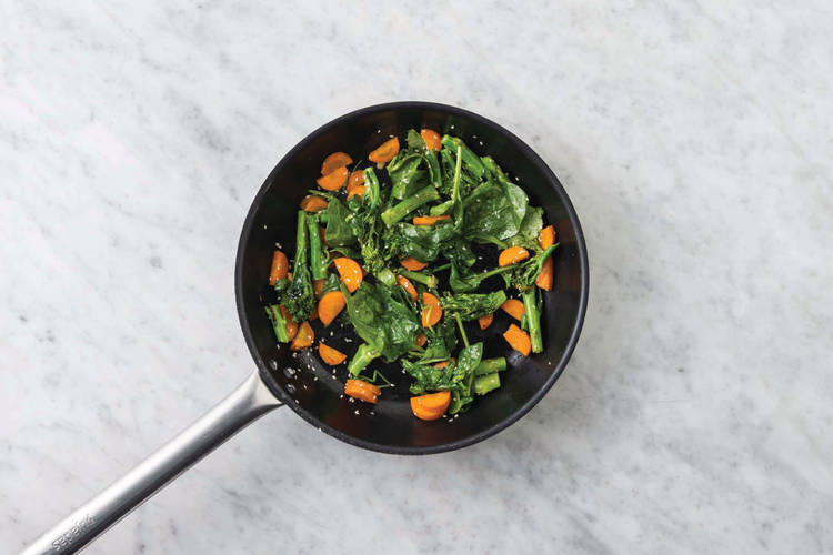 Cook the veggies