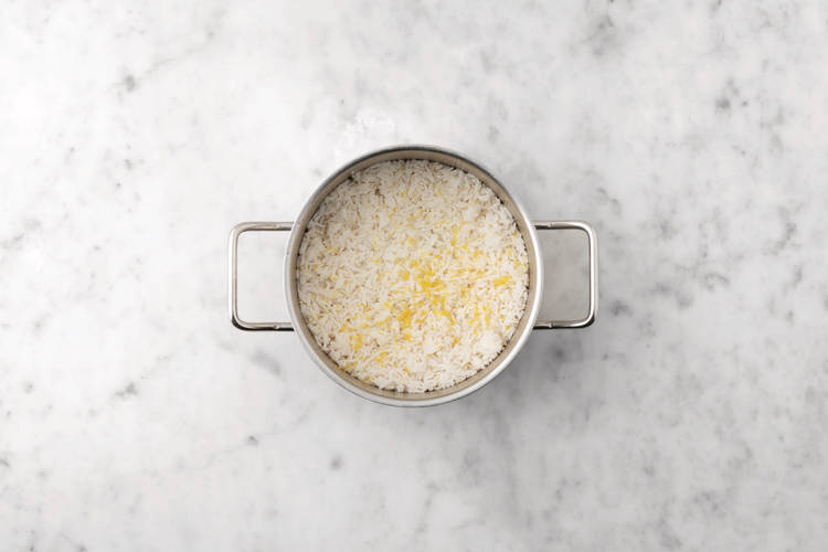 Make the garlic rice