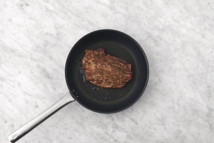 Cook the flank steak