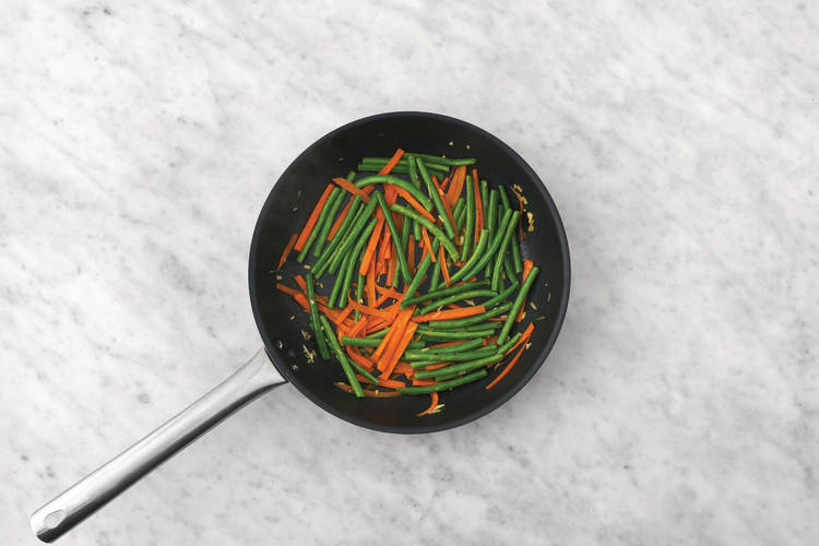Cook the veggies