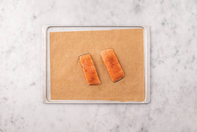 Bake the salmon