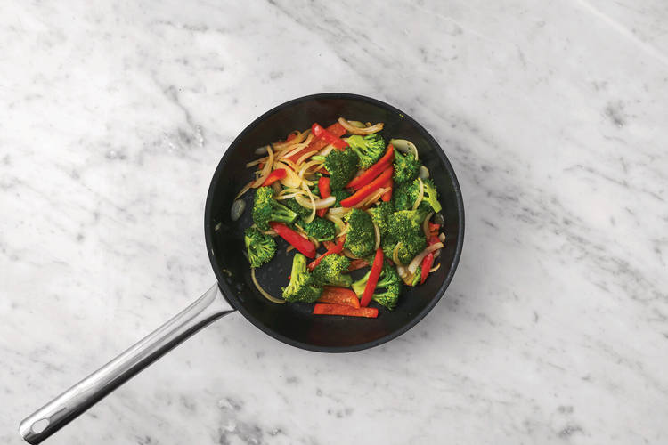 Cook the veggies & noodles