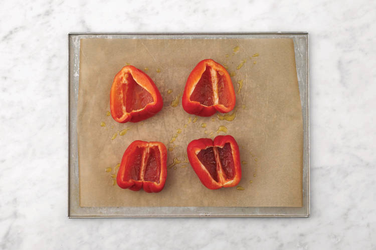 Roast the capsicum