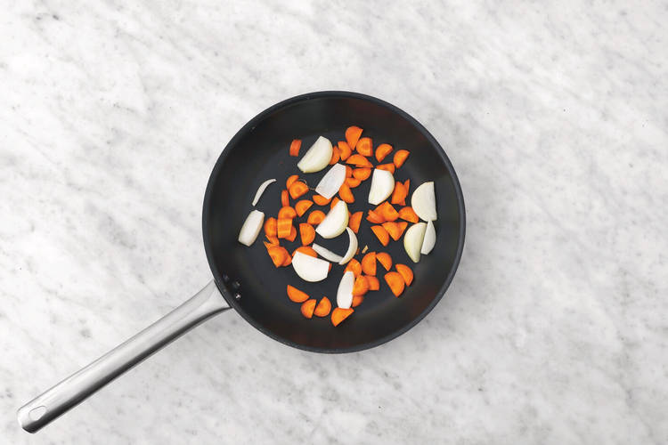 Cook the veggies 